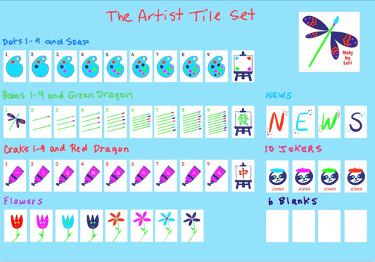 The Artist Mahjong Tile Set